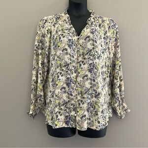 Maurice’s Green, Blue and Yellow Blouse